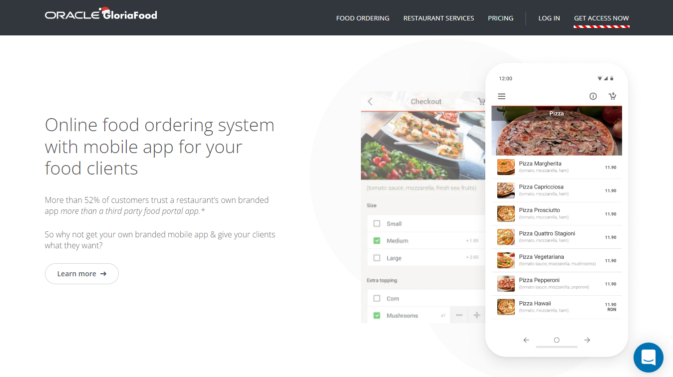 Mobile App of Gloria Food